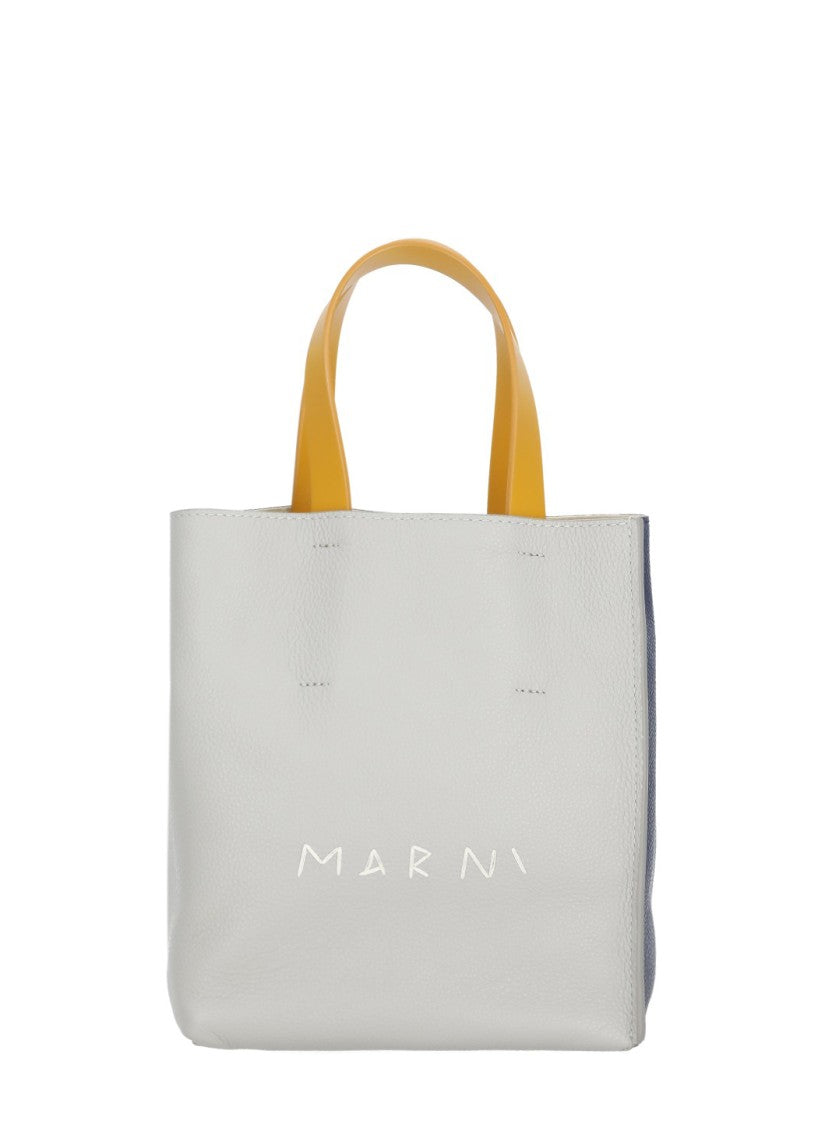Marni Two-Tone Soft Shopping Bag With Adjustable Shoulder Strap