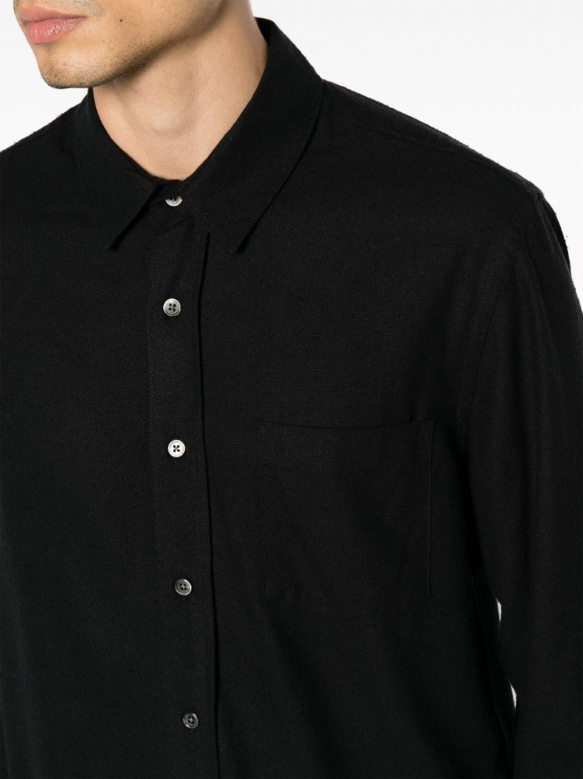Our Legacy Black Silk Classic Collar Shirt