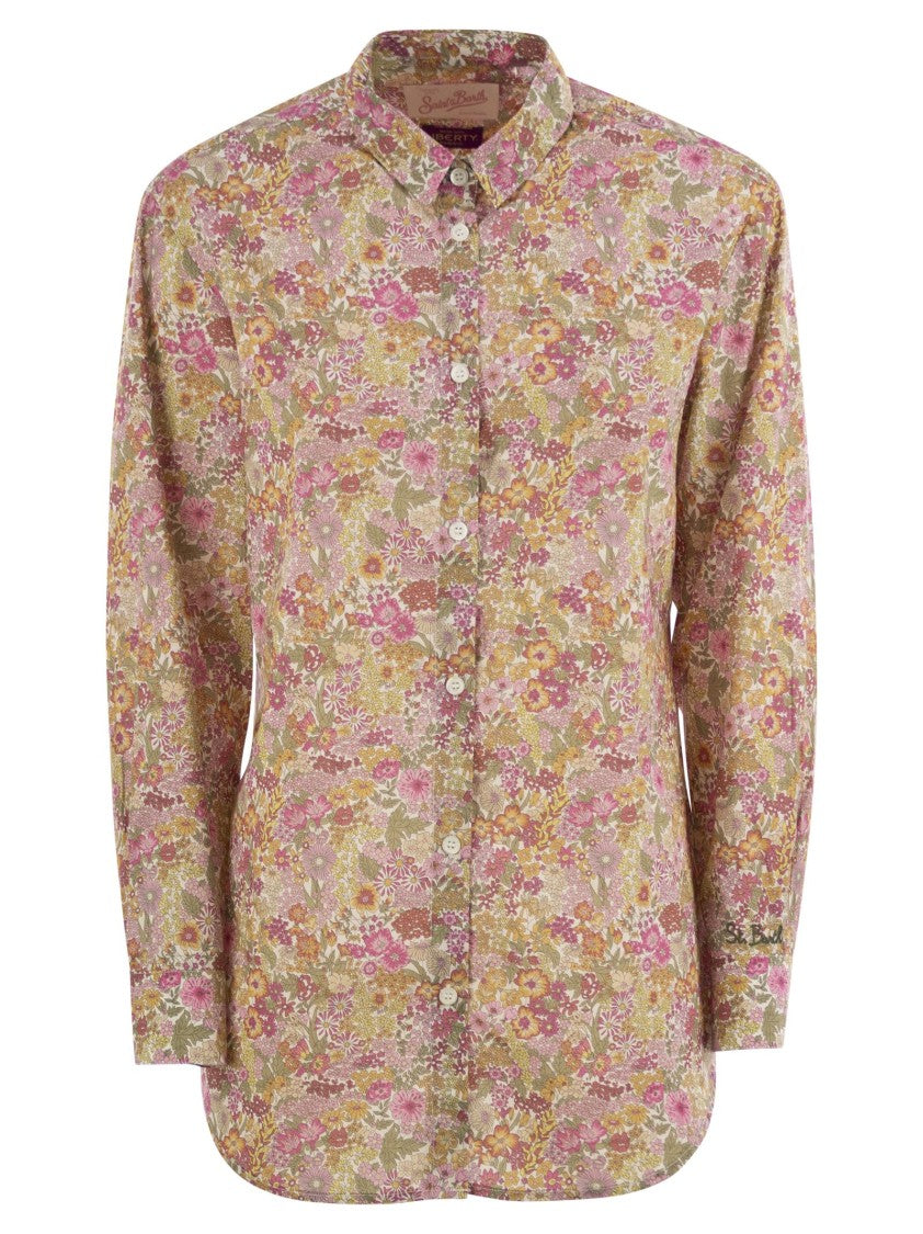 Mc2 Saint Barth Brigitte - Shirt With Flower Pattern