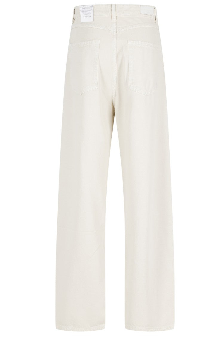 Icon Denim Beige Poppy Wide-Leg Cotton Jeans