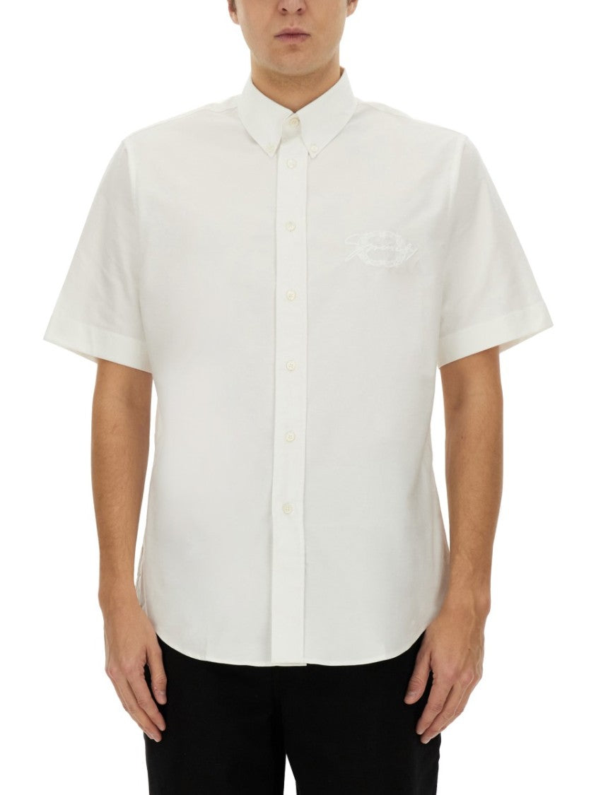 givenchy white dress shirt Givenchy Embroidered-logo Men Shirt