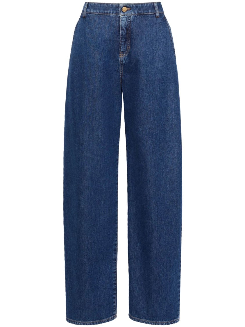 Max Mara Wide-Leg Denim Jeans With High Waist And Classic Styling