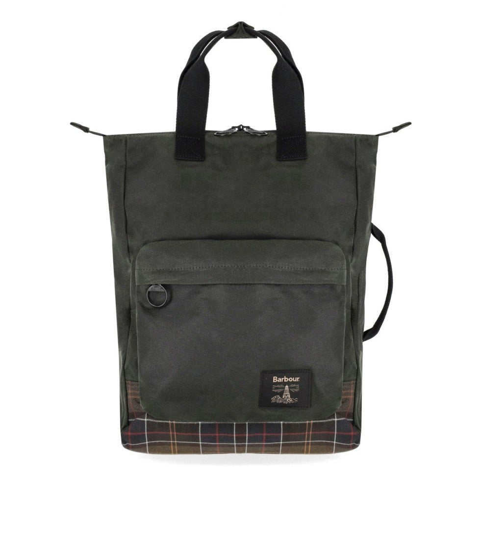 Barbour Field Waxed Sage Green Backpack