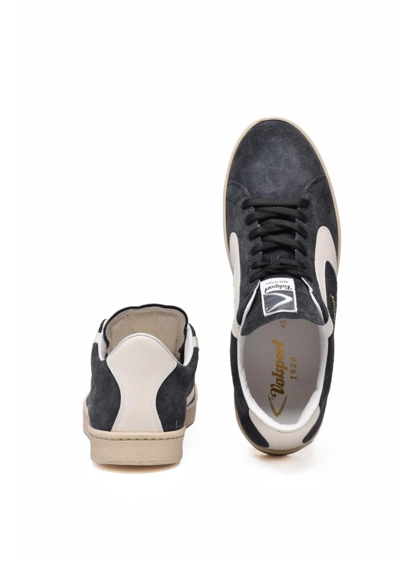 Valsport Blue Leather Suede Sneakers