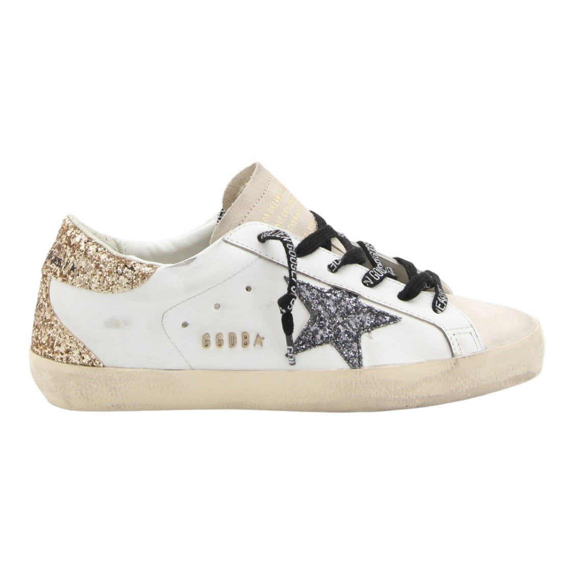Golden Goose White Leather Sneakers With Distressed Sole