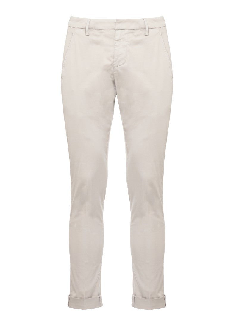Dondup Ivory Gaubert Cotton Chino Pants