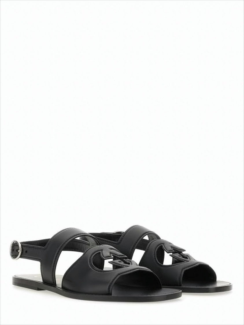 Gucci Open-Toe Black Sandals With Design