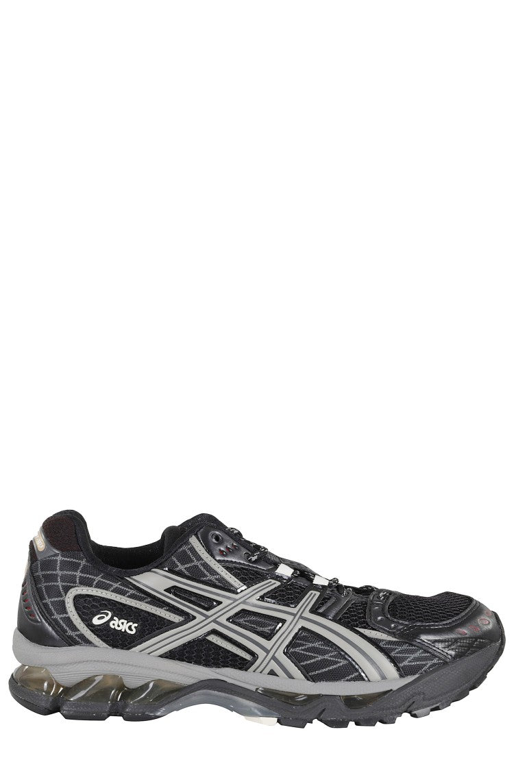 Asics Black Gray Gel Nimbus Asymmetric Polyester Sneakers