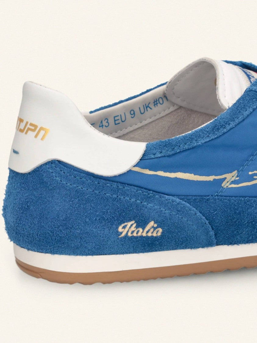 Enterprise Japan Vibrant Blue Mondialito 01 Suede Sneakers