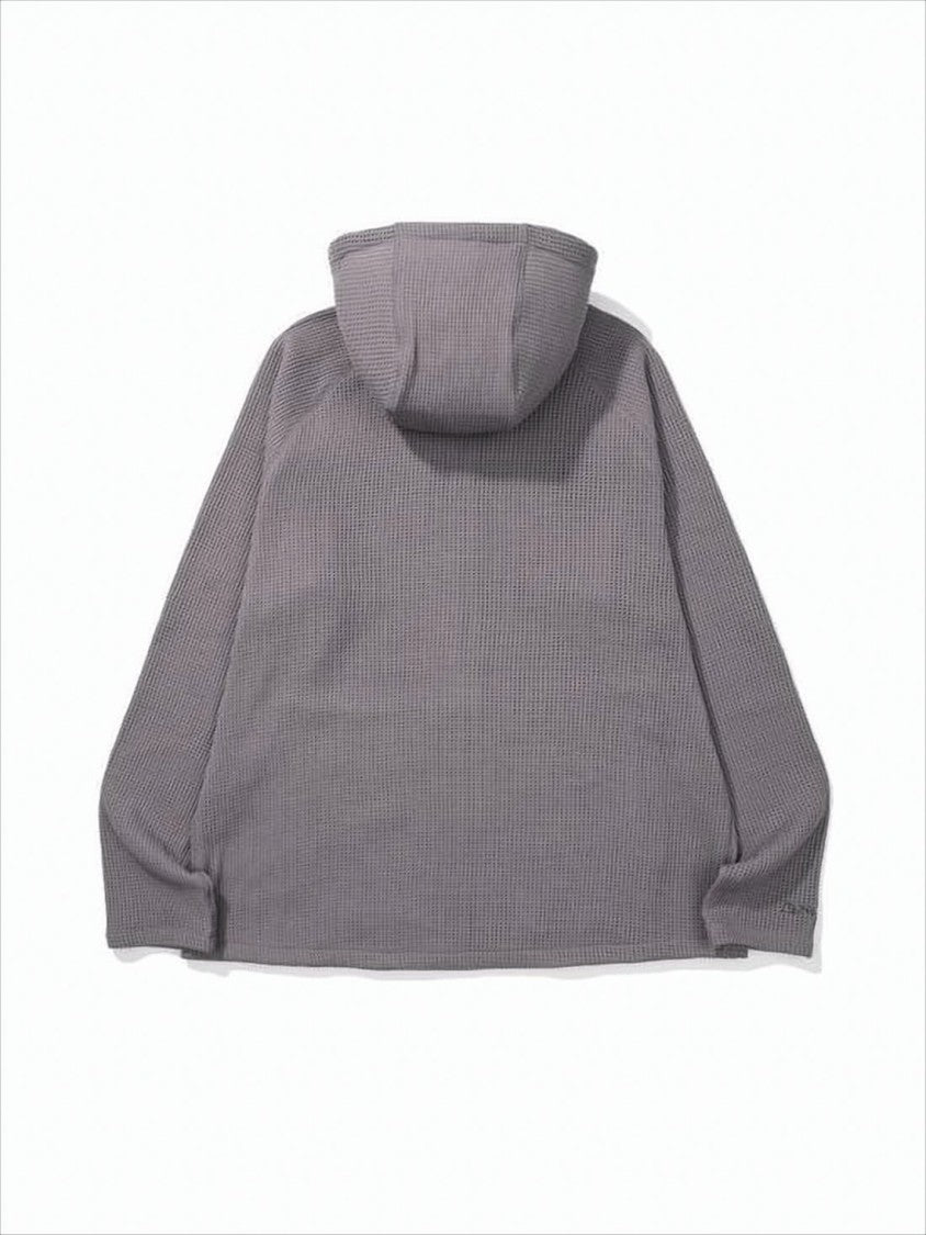 Sierra Designs Hooded Grey Jacket With Textured Ribbed Design
