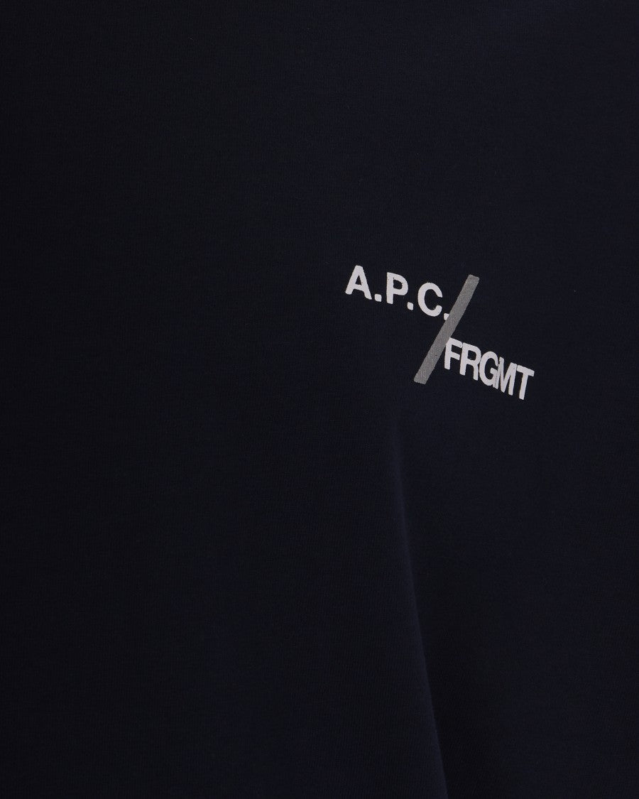 A.P.C. Straight-Cut Dark Navy T-Shirt With Logo Detail