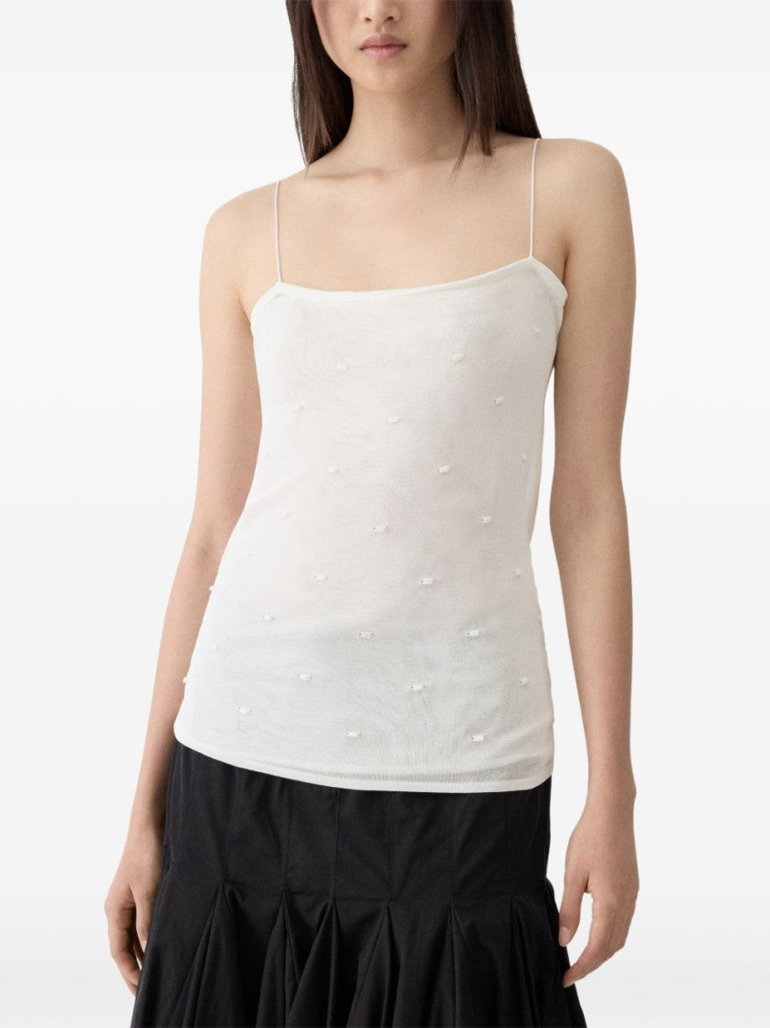 Jacquemus Off-White Fine Knit Square Neck Top