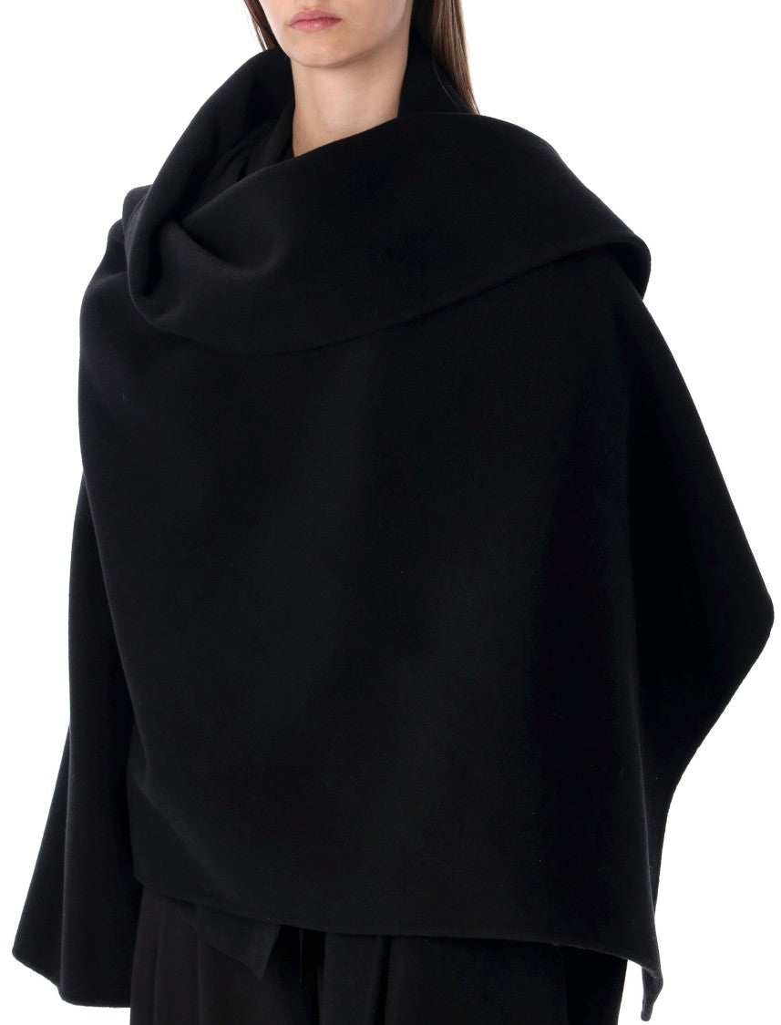 Alberta Ferretti Flowing Open Front Cape With Draped Design