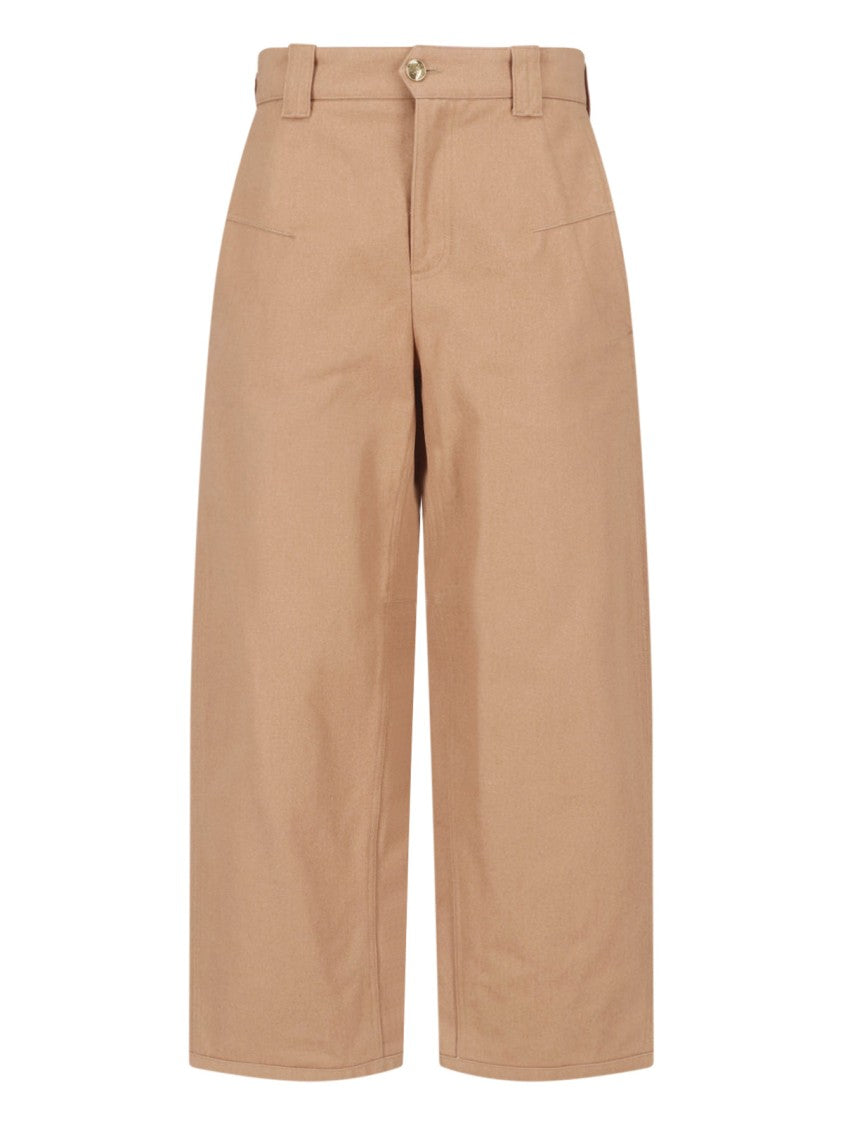 Chloé High-Waisted Wide-Leg Chloé Cotton Trousers