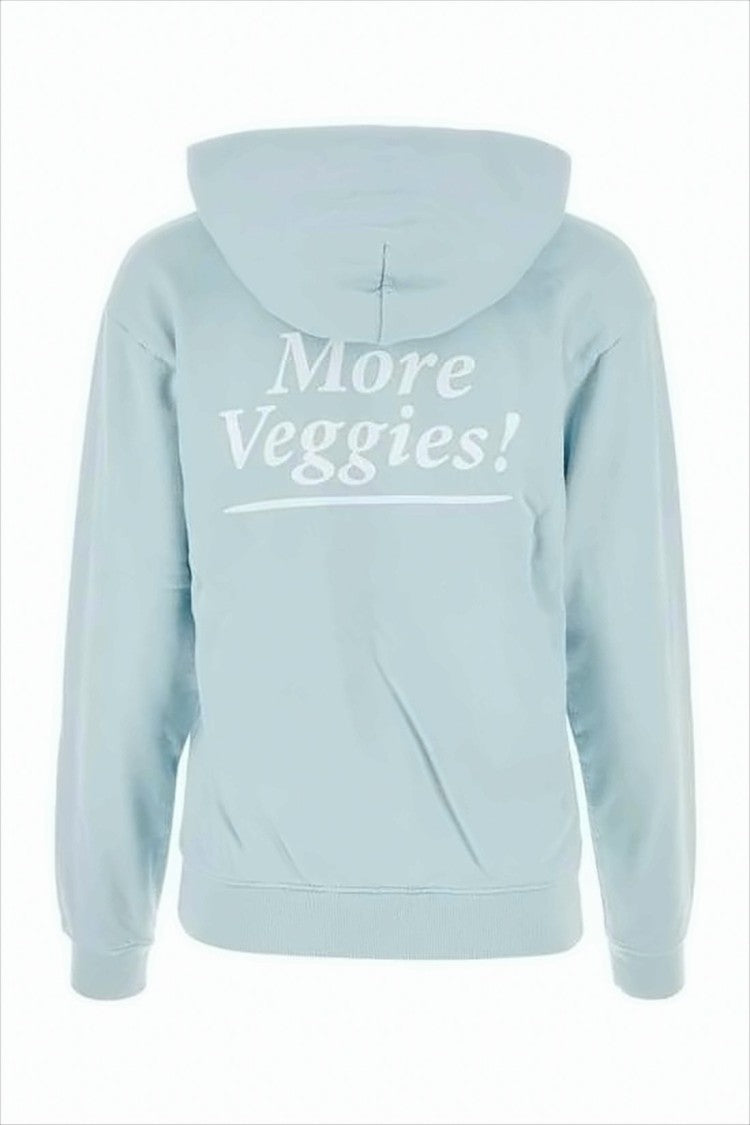 Sporty And Rich Cropped Hoodie In Soft Pastel Blue With Bold Back Slogan