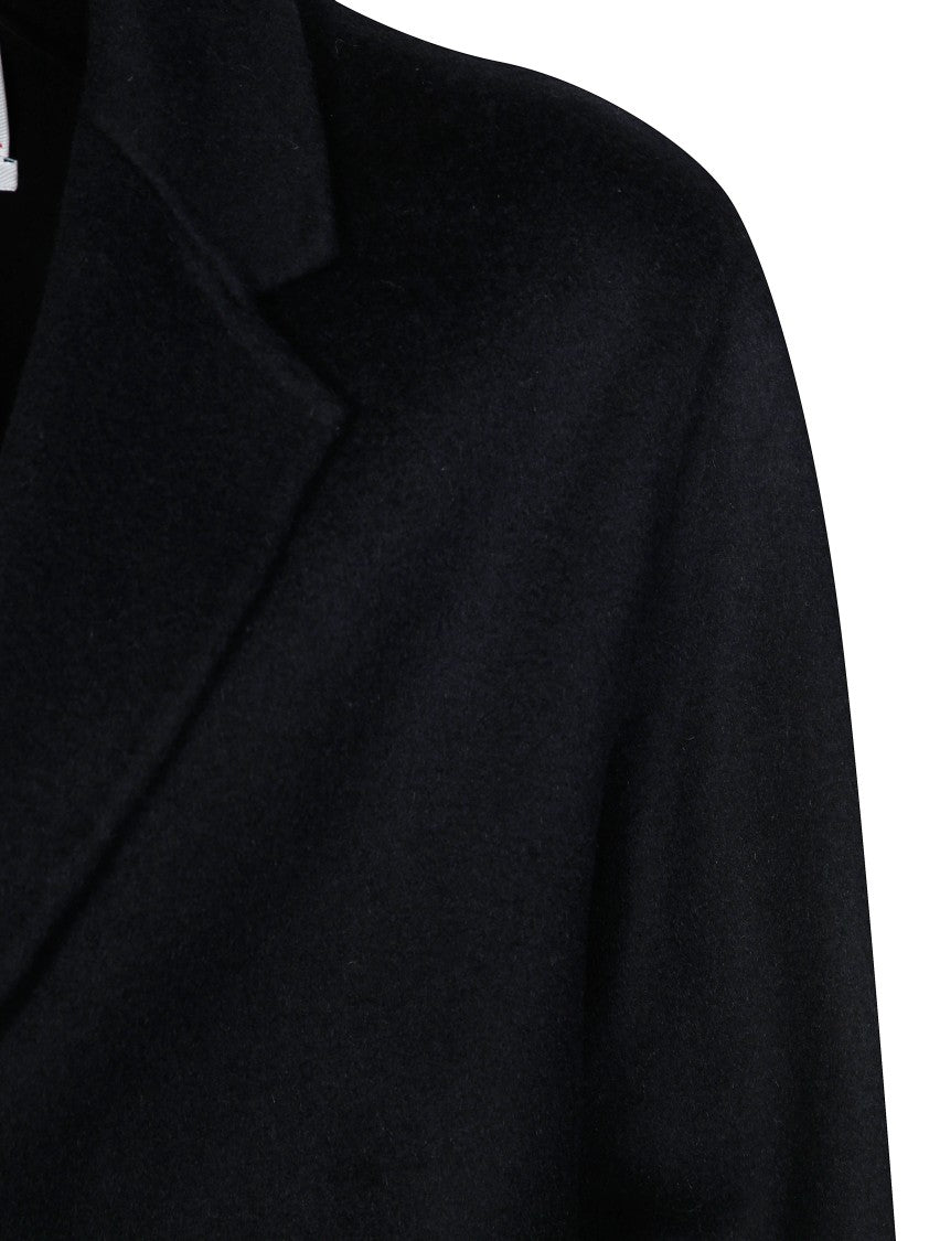 Amaranto Oversized Minimalist Double-Breasted Overcoat