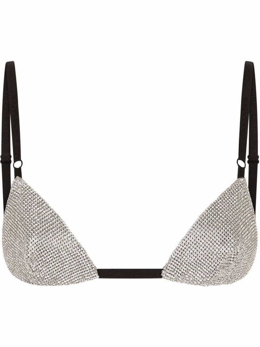 Dolce & Gabbana Crystal-Embellished Triangle Bra