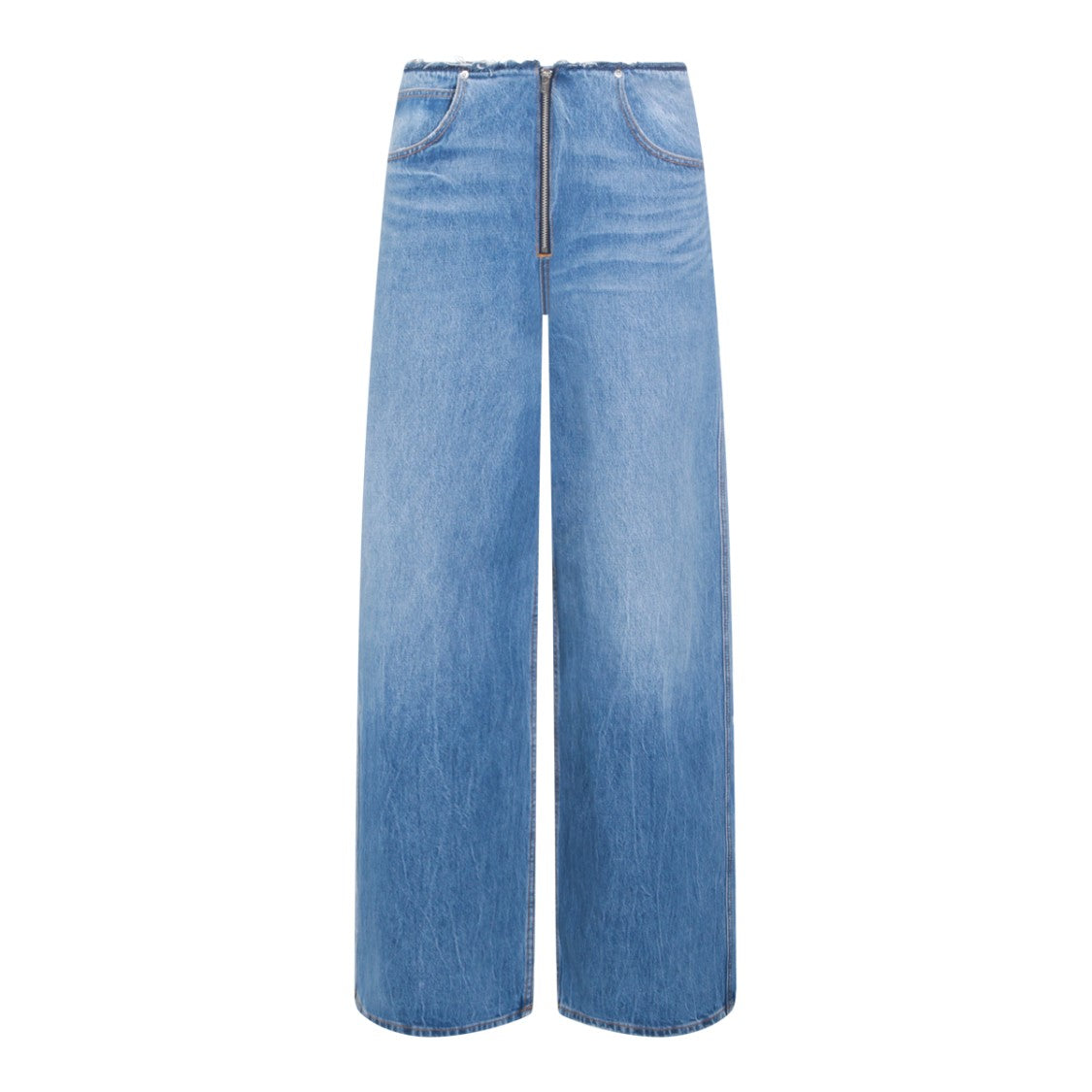 Alexander Wang Vintage Marbled Blue Cotton Jeans