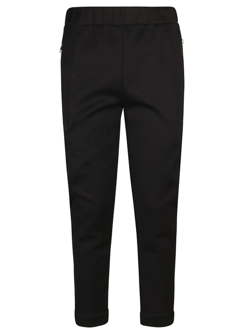 Alexander Mcqueen Slim-Fit Black Cotton Blend Trousers With Zippered Hems