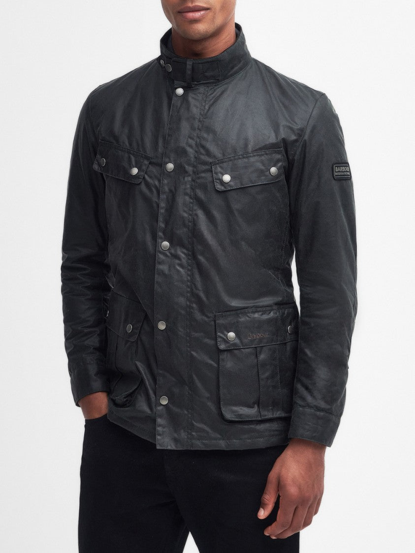 Barbour Duke Wax Jacket With Stand Collar