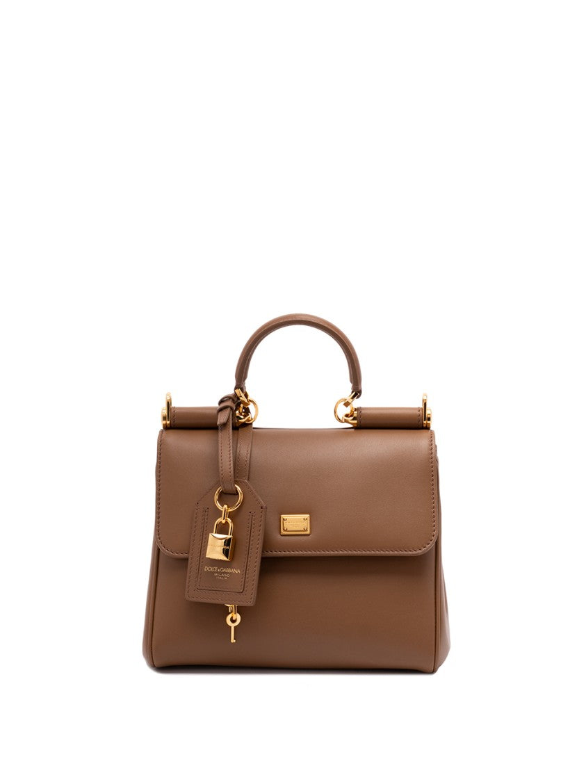 Dolce & Gabbana Structured Calf Leather Handbag