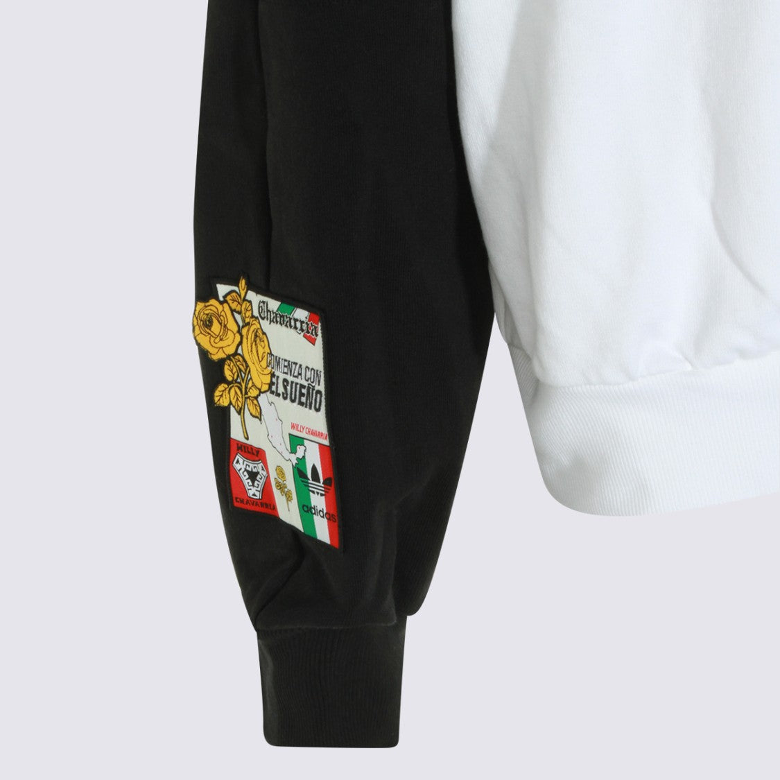 Adidas X Willy Chavarria Color-Block Knit Sweatshirt With Embroidered Details