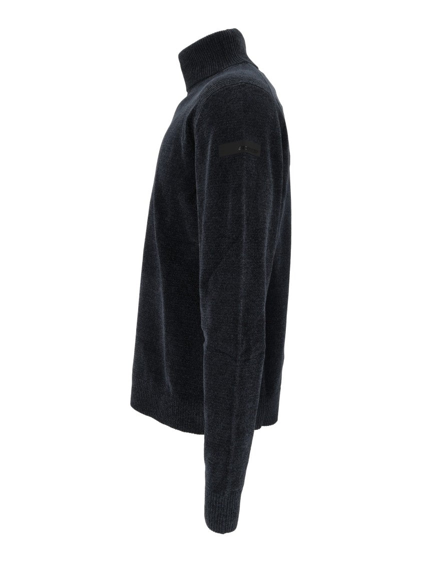 Rrd Plush Velvet Turtleneck Knit Sweater