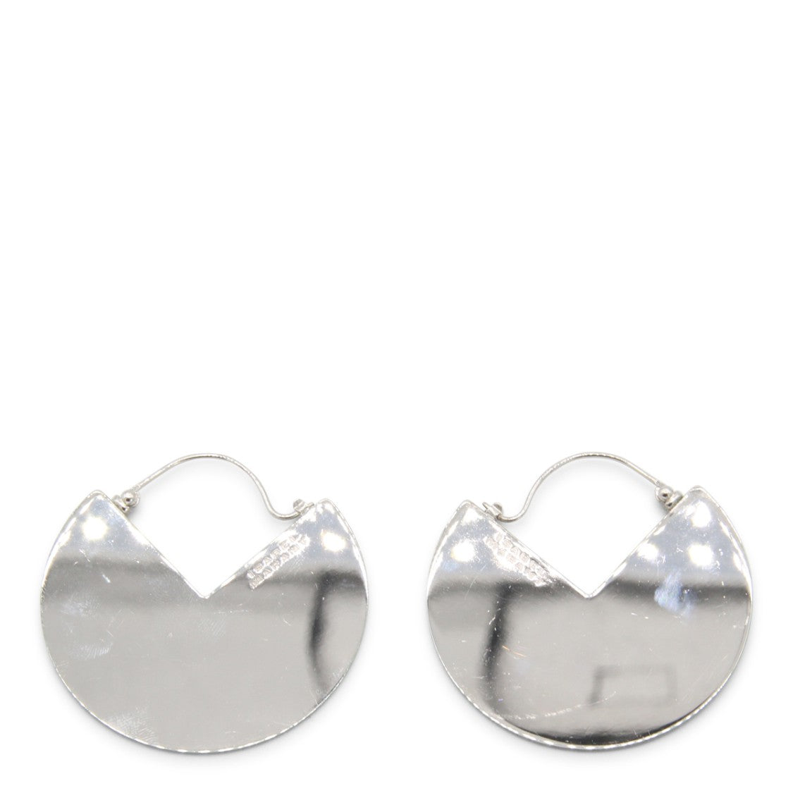Isabel Marant Water Green Cut-Out Brass Earrings With Buckle Closure