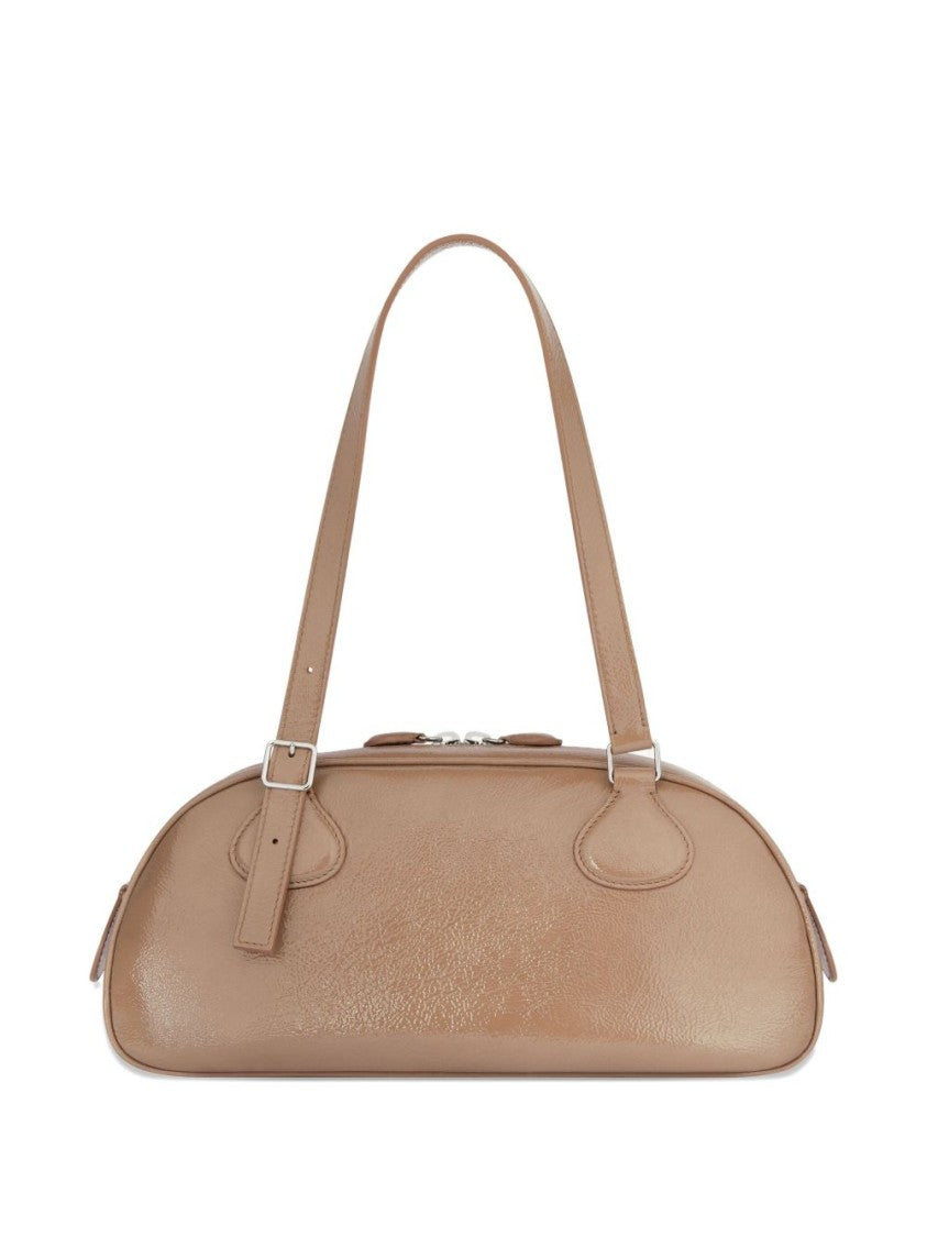 Courrèges Beige Sleek Adjustable Strap Zip Bag