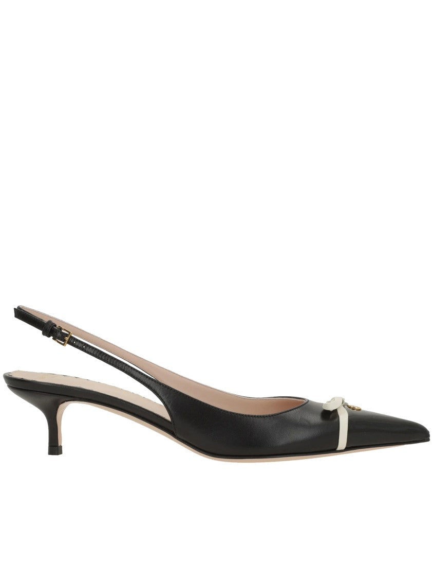 Valentino Black Pointed Toe Patent Leather Decolletes