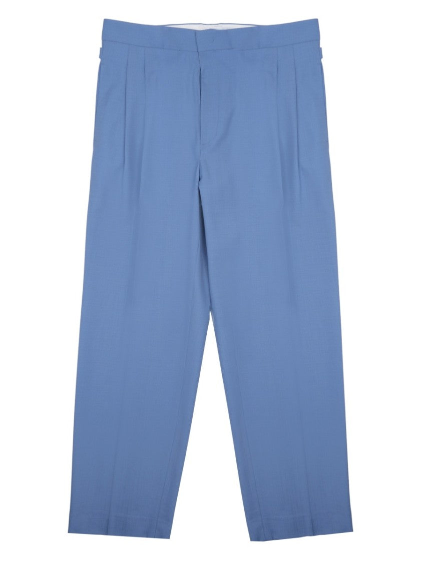Be Able Straight-Leg Azure Trousers With Tailored Silhouette And Pleats