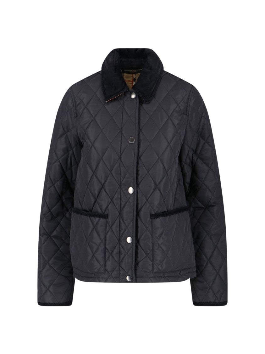 Burberry Black Diamond Quilted Classic Collar Jacket