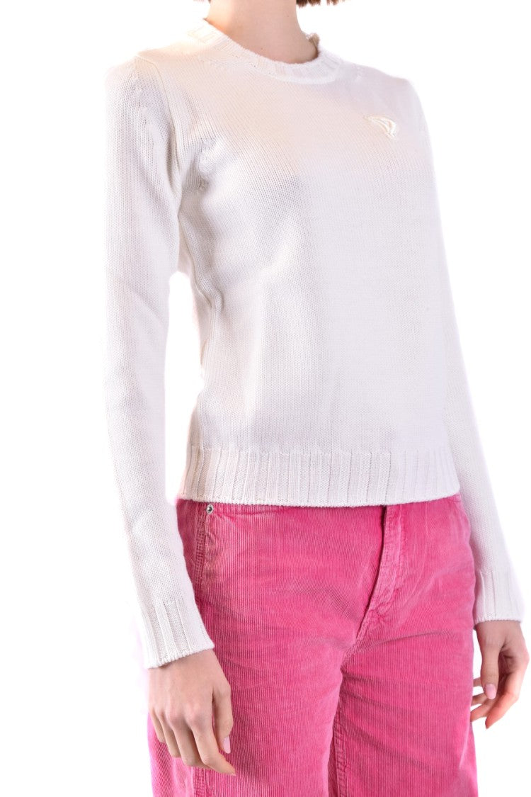 Dondup Multicolor Wool Sweater Crew Neckline Logo