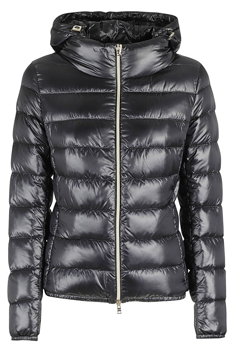 Herno Black Down Jacket With Hood