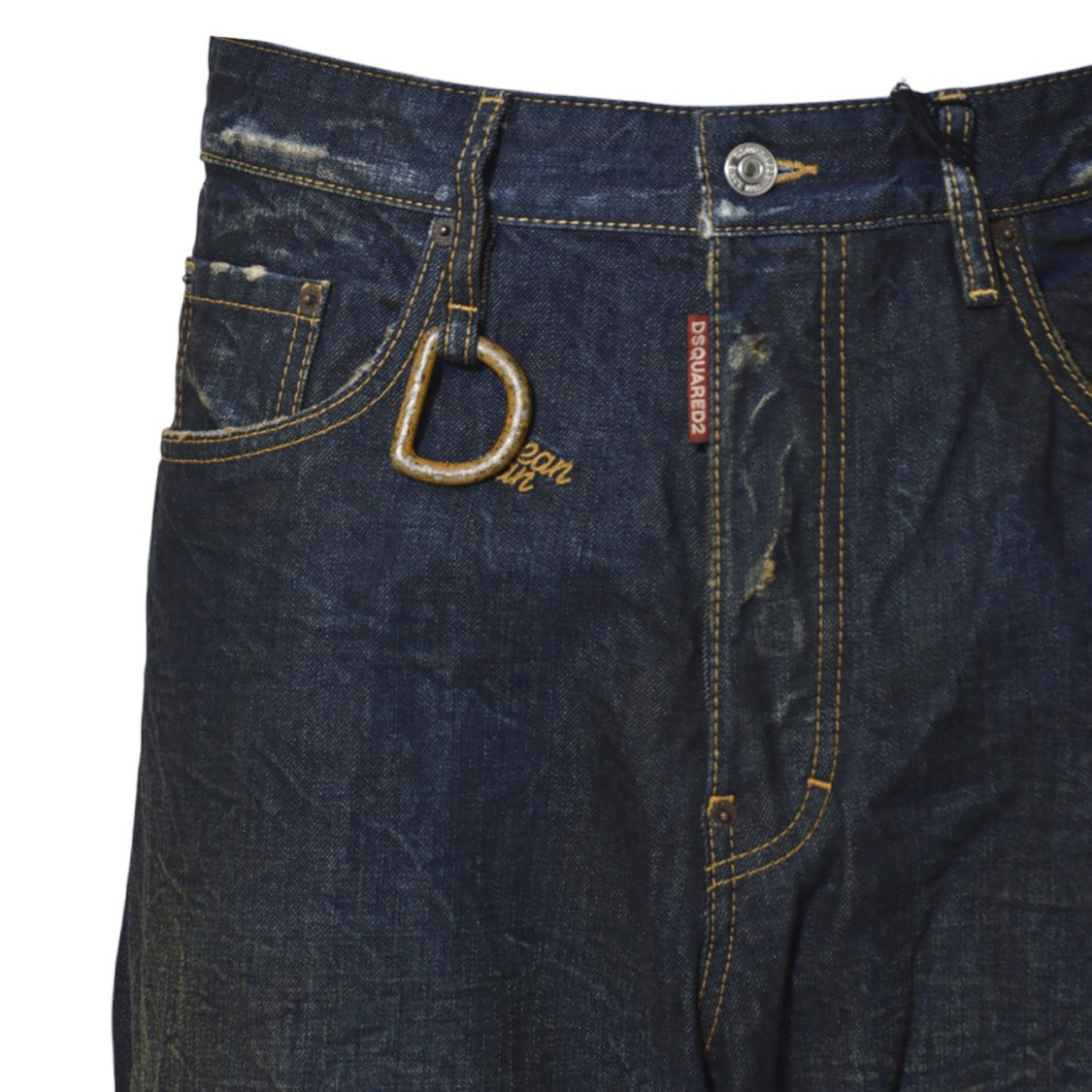 Dsquared2 Straight-Leg Denim Jeans With Distressed Detailing