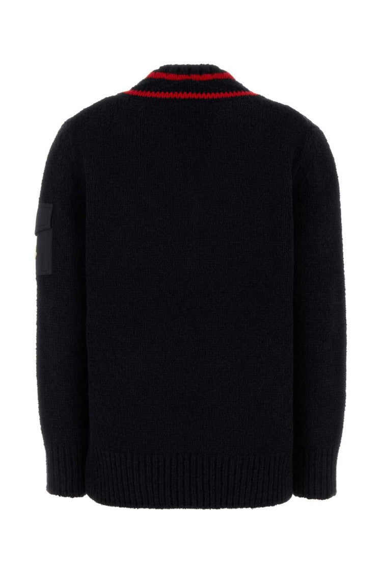 Moncler Dark Blue Wool Blend Sweater