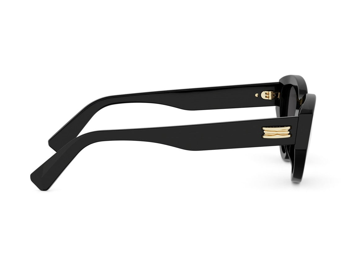 Bulgari Glossy Black Bv40088i Gold Detail Cat-Eye Sunglasses