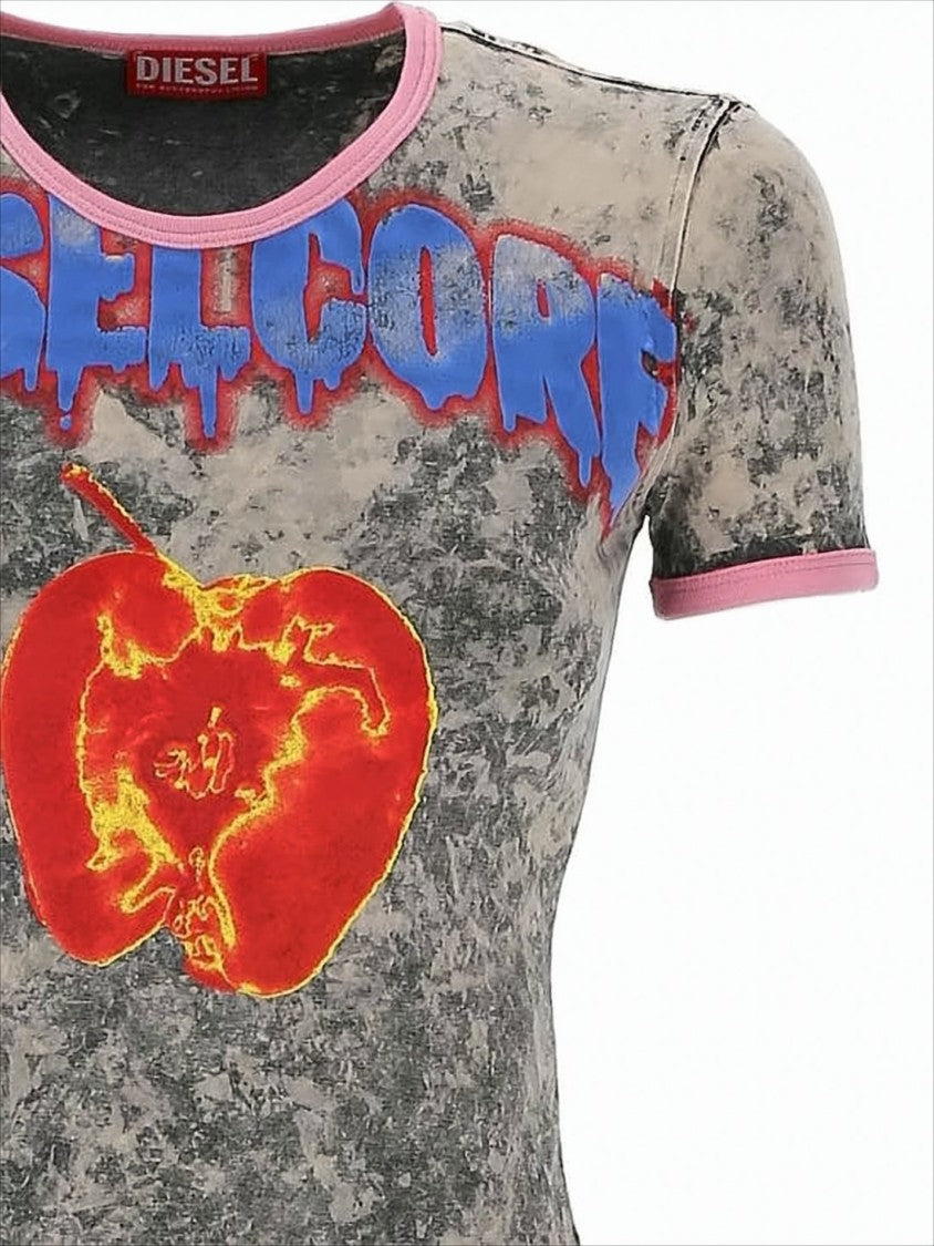 Diesel Fitted Graphic T-Shirt With Vintage Appeal