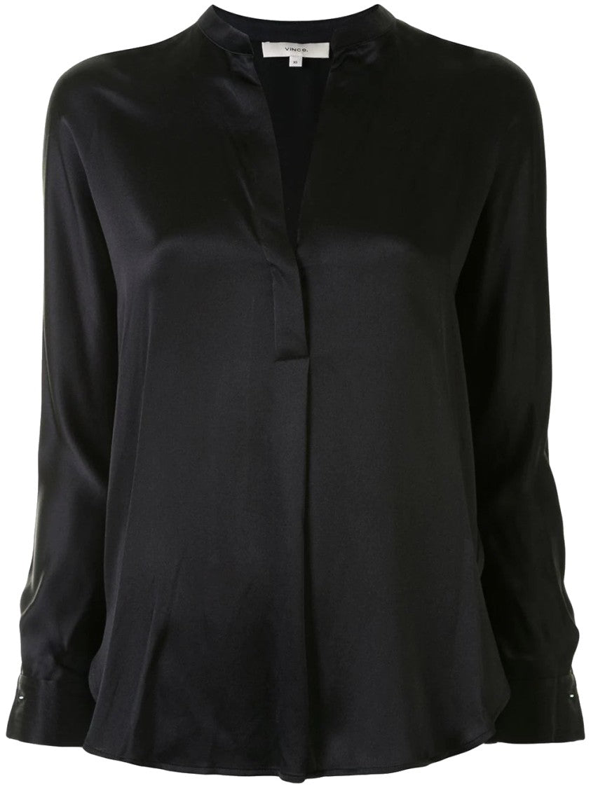 Vince Band Collar Blouse