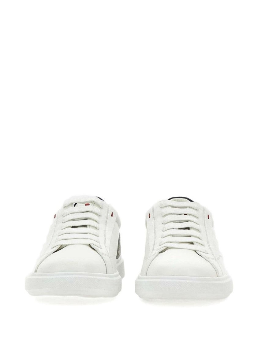 Peuterey White Sneakers With Contrasting Branded Heel Counter