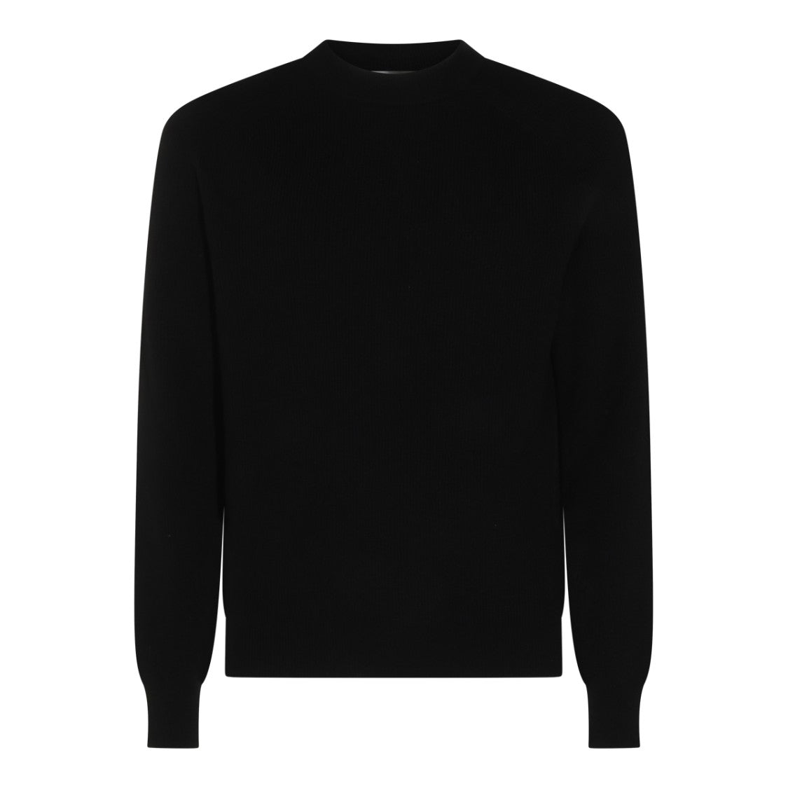 Malo Black Cashmere Sweater With Round Neckline