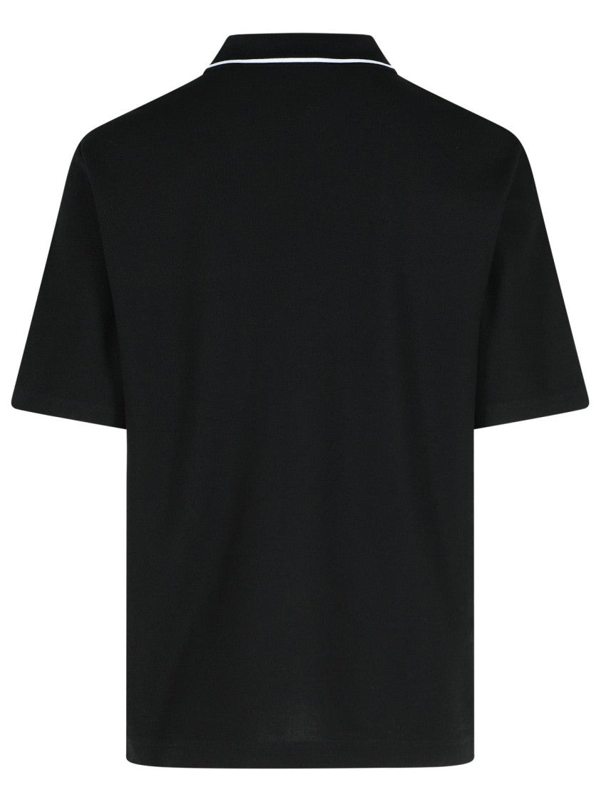 Dolce & Gabbana Black Cotton Polo Shirt