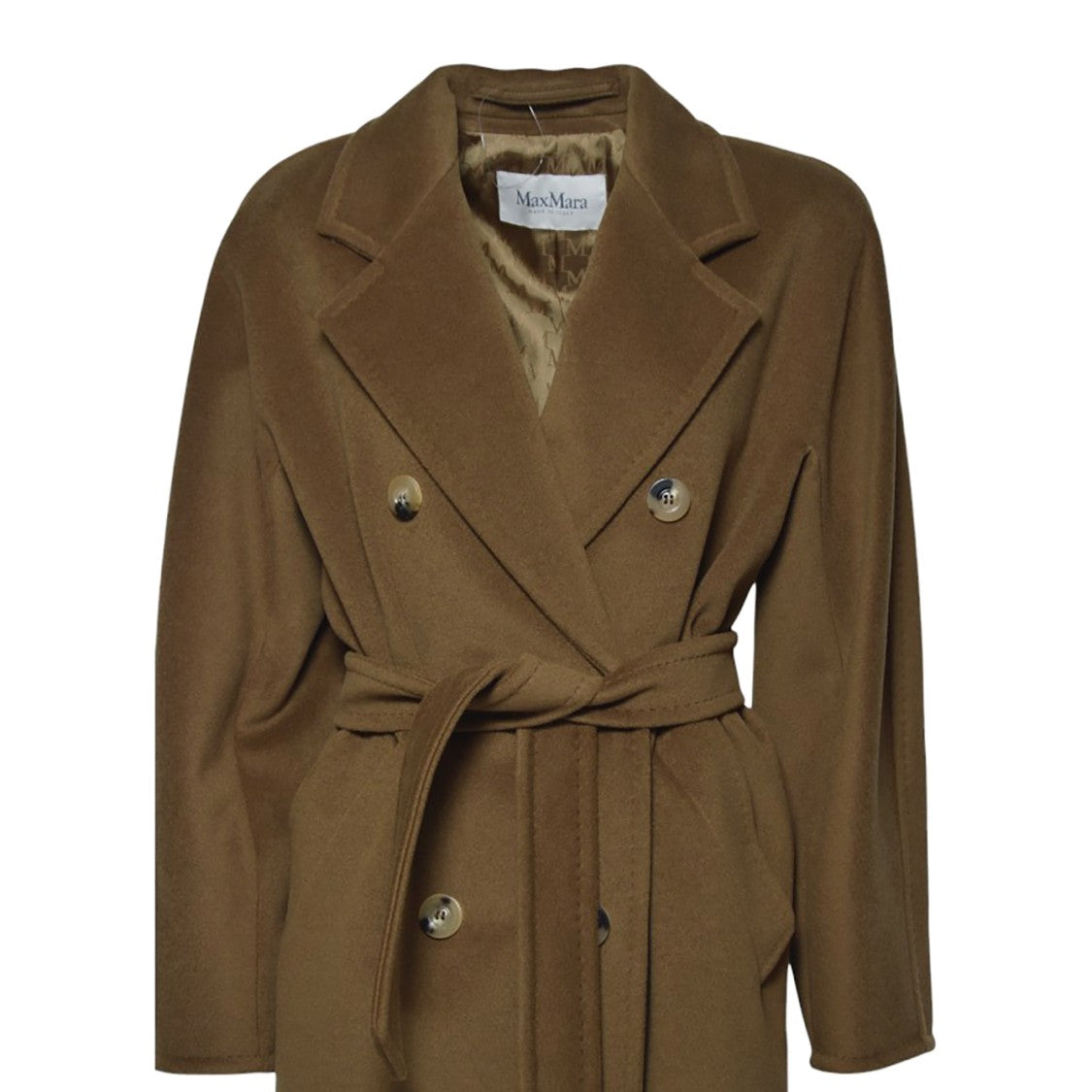 Max Mara Double-Breasted Long Coat With Belted Waist