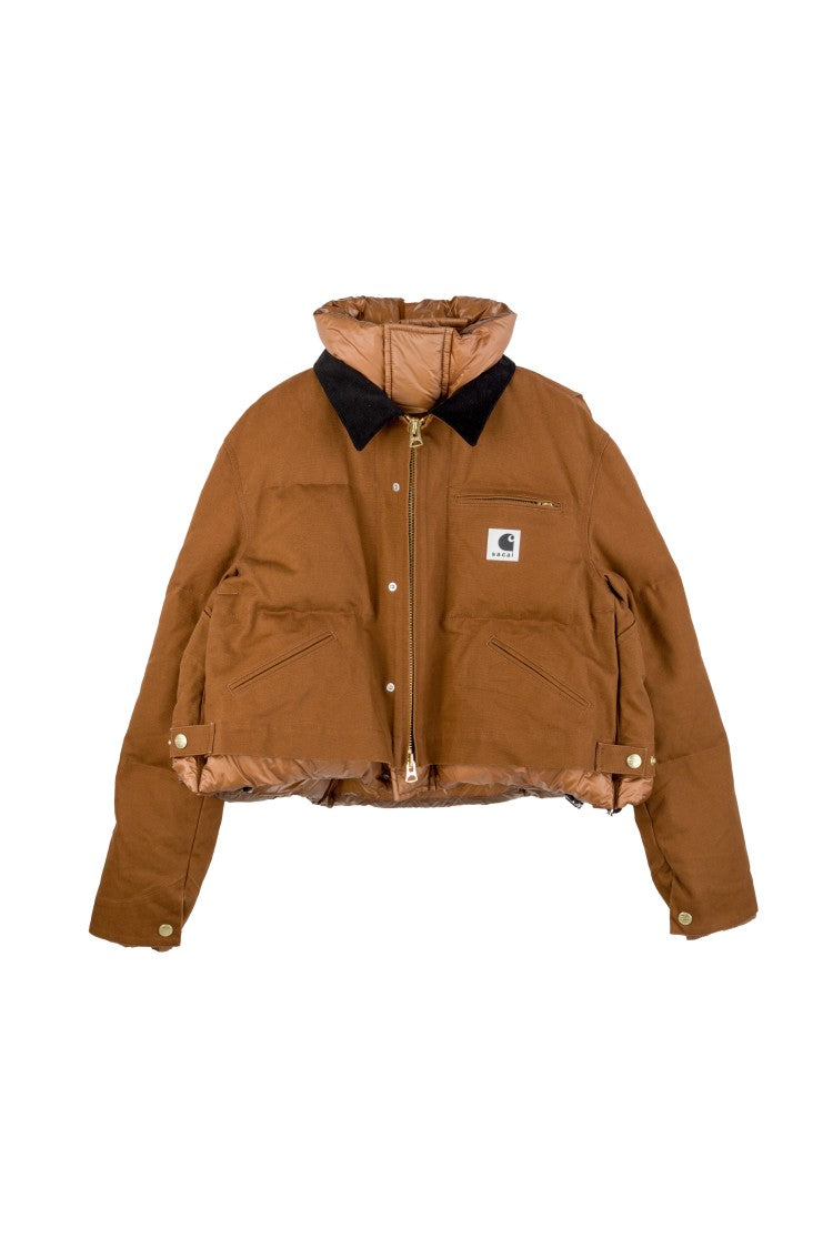Sacai X Carhartt Wip Quilted Puffer Jacket In Durable Duck Fabric
