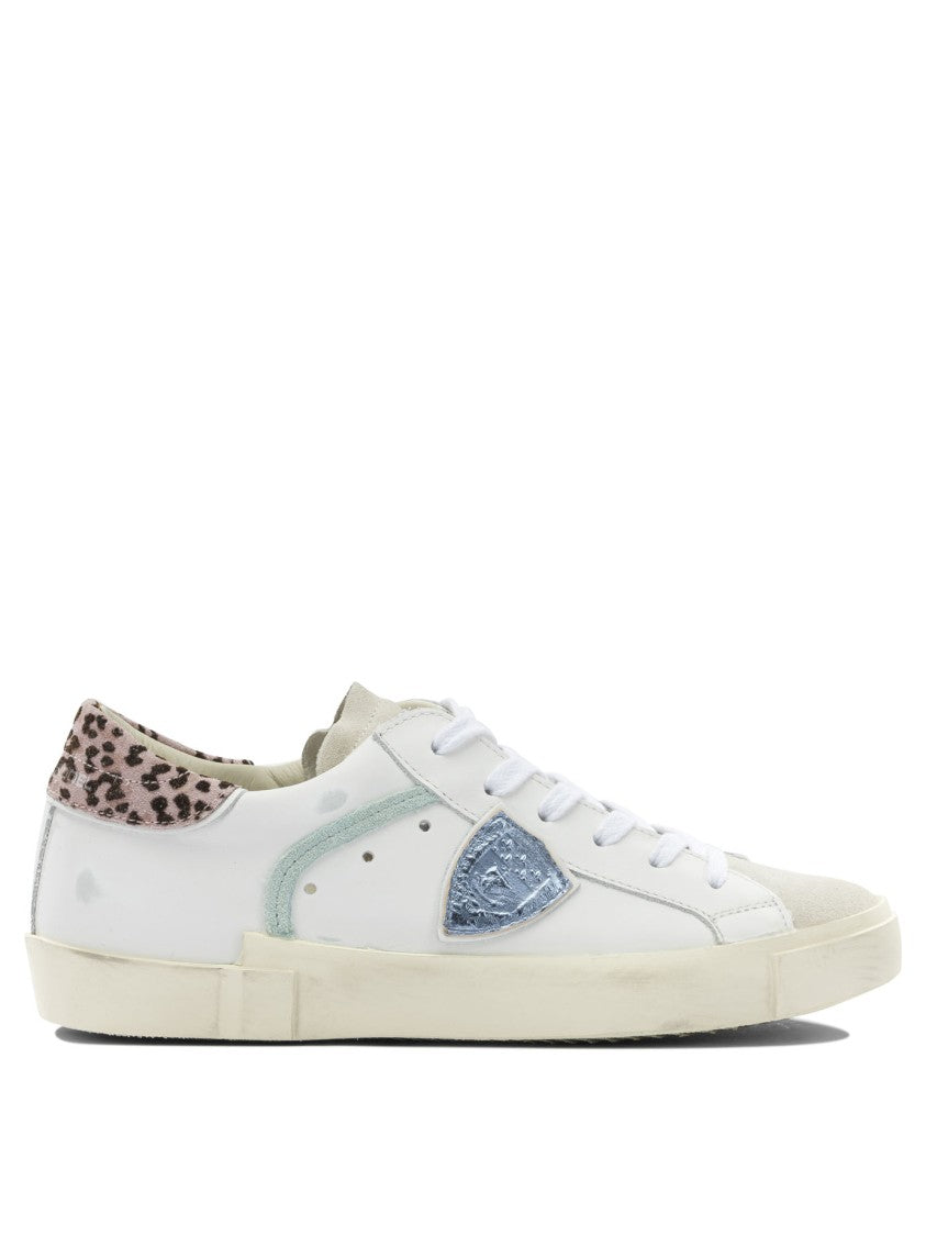 Philippe Model Paris Low-Top Leather Sneakers With Unique Accents