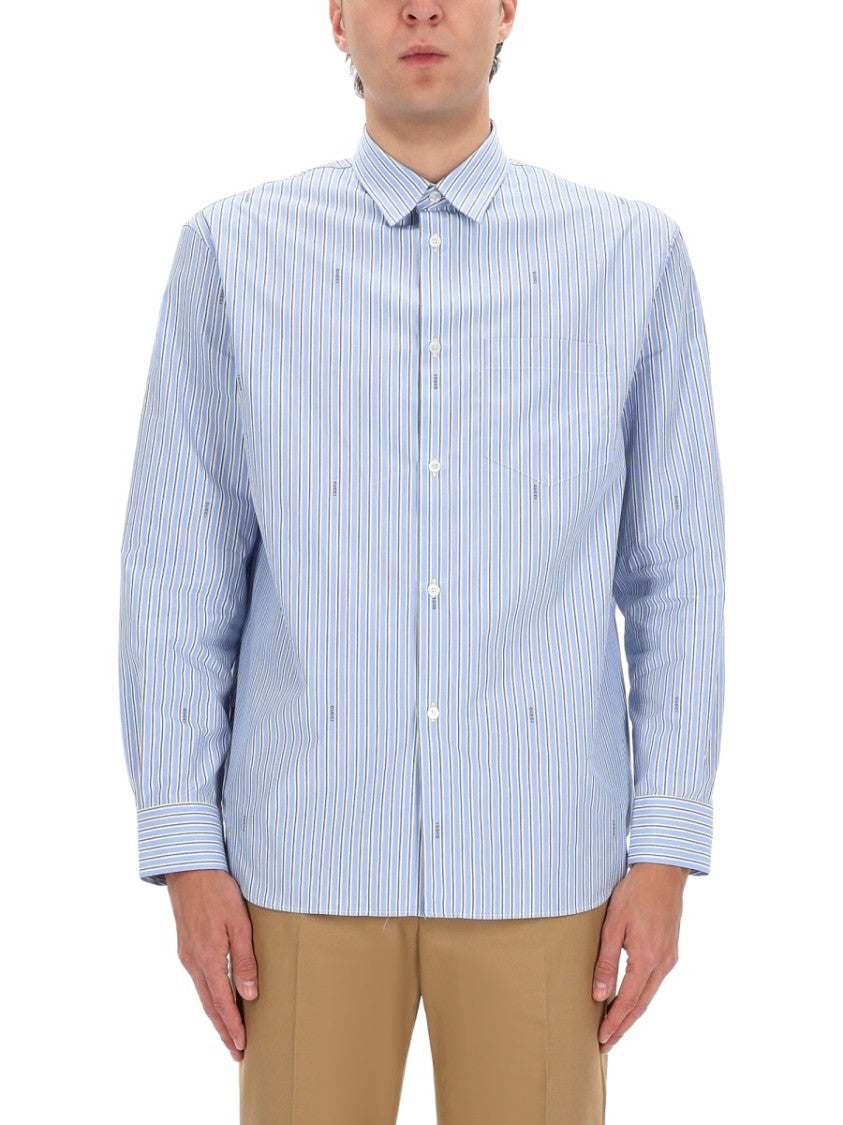 Gucci Vertical Striped Cotton Casual Shirt