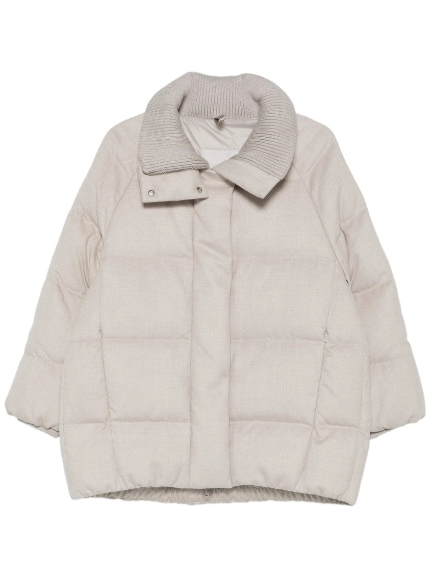 Duno Short Ribbed-Collar Down Jacket