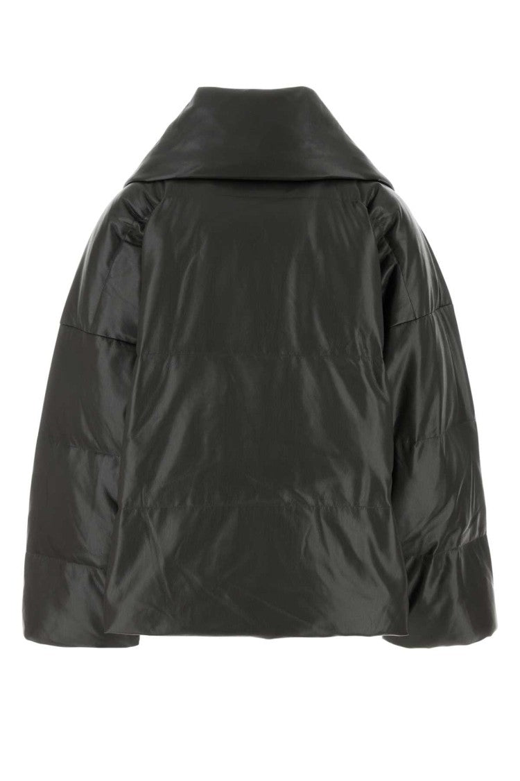 Nanushka Charcoal Synthetic Leather Down Jacket