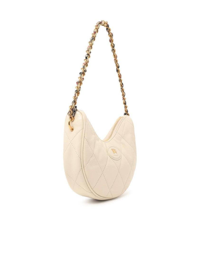 Burberry 'Horseshoe' Cream Leather Bag