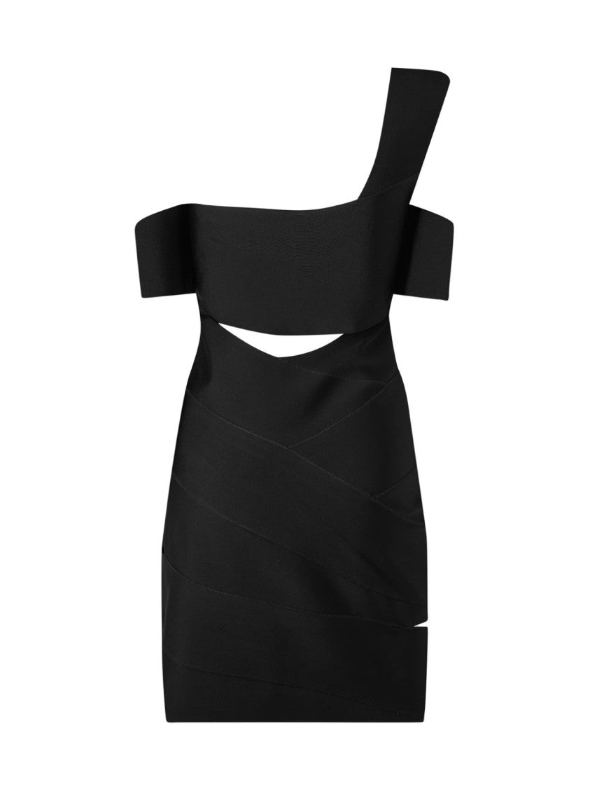 Alexander Mcqueen Cut-Out One-Shoulder Mini Dress